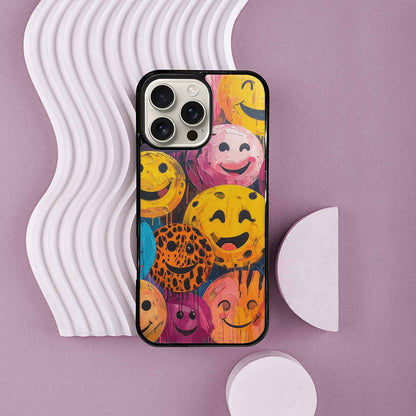 iPhone 16 Pro Max Case — Smiley Faces Animal Printsmile, Custom Made Phone Cover