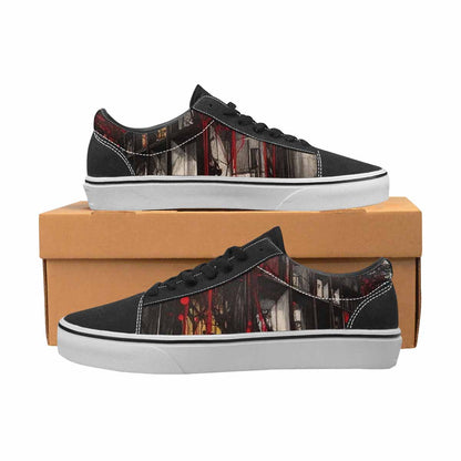 WOMEN'S Liminal Space Fragment Lace-Up Canvas Wallpaper Art Custom Sneakers