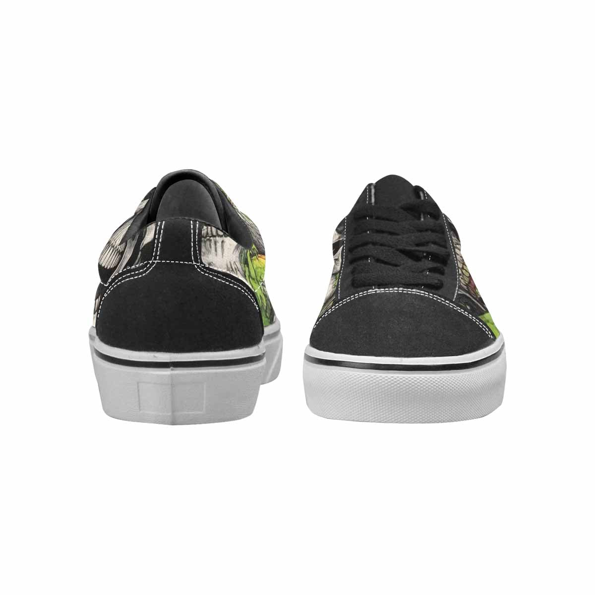 WOMEN'S Rainbow From Skull S Lace-Up Canvas Kaleidoscope Sneakers