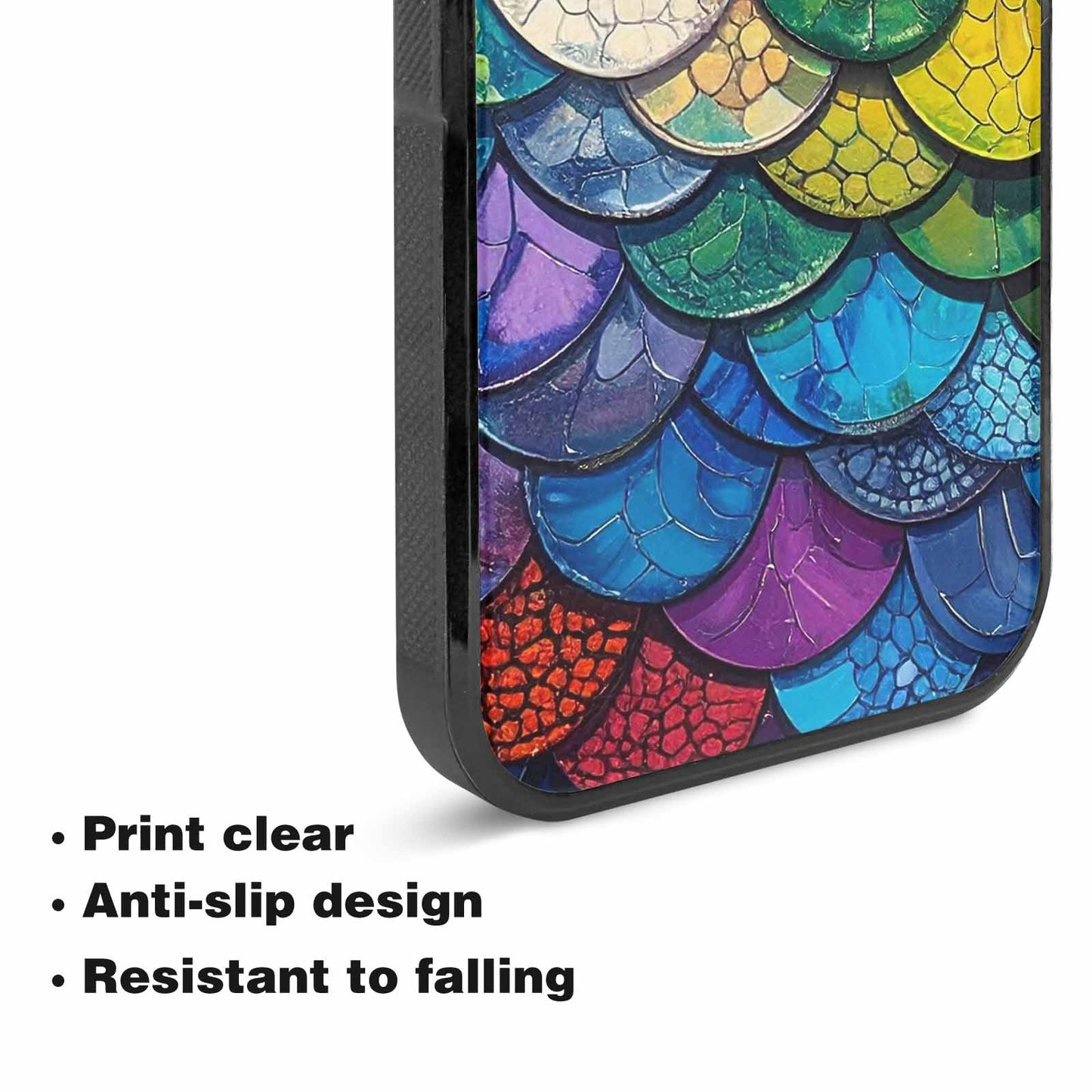 iPhone 15 Case — Reptile Scale Full Color Vibrant Reptile, Custom Printed Phone Case