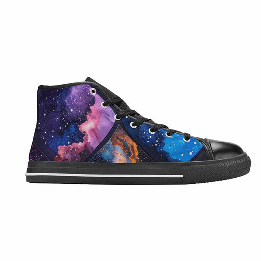 WOMEN'S Galaxy Stars Nebula High Top Canvas Vivid Custom Shoes