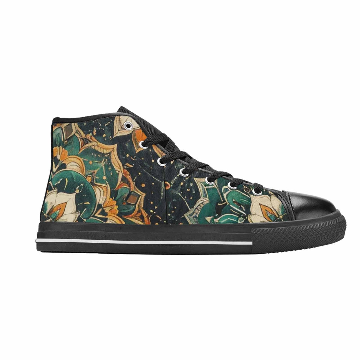 MEN'S Mandala High Top Canvas Grunge Custom Shoes
