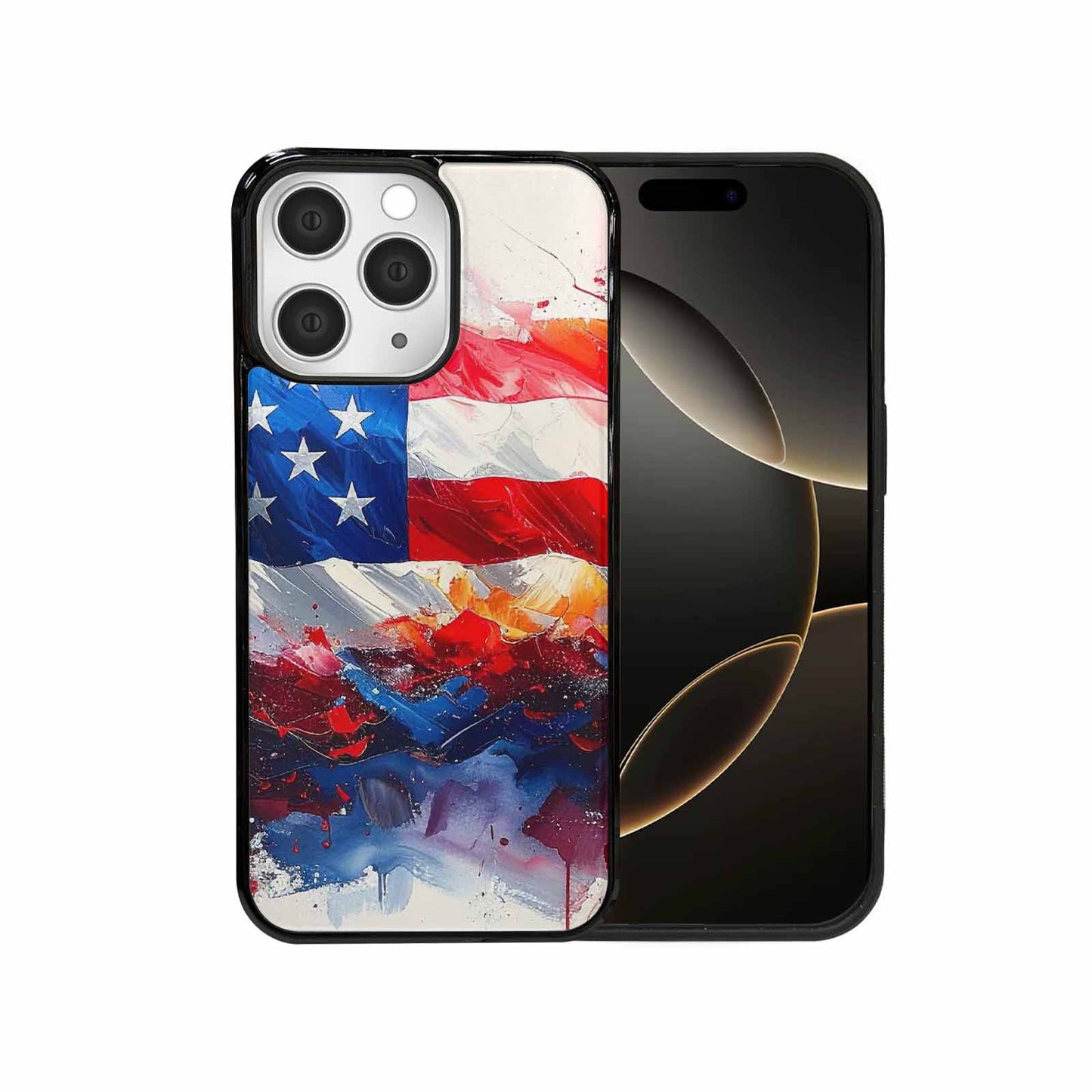 iPhone 15 Pro Max Case — Usa Flag Stars And Stripes Art, Custom Print Case Cover