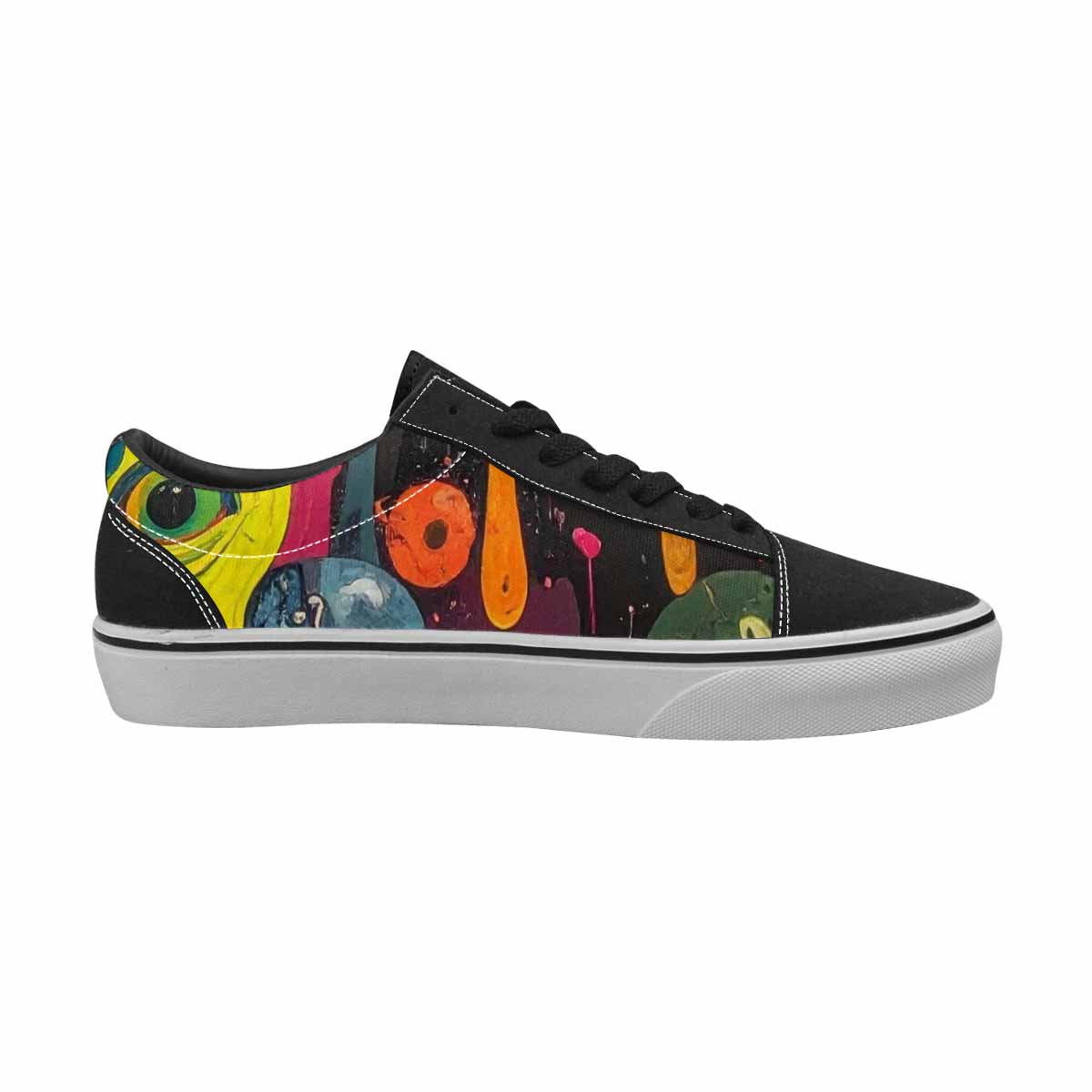 WOMEN'S Aliens  Camo Melting Lace-Up Canvas Vibrant Chaos Sneakers