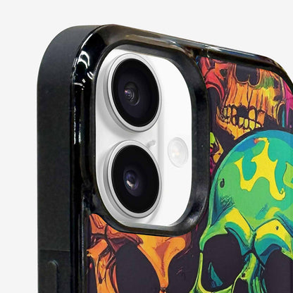 iPhone 16 Plus Case — 1000s Of Skulls Digital Camo Drip, Custom Print Case Cover