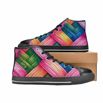MEN'S Polysexual Flag Color High Top Canvas Dark Academia Custom Shoes
