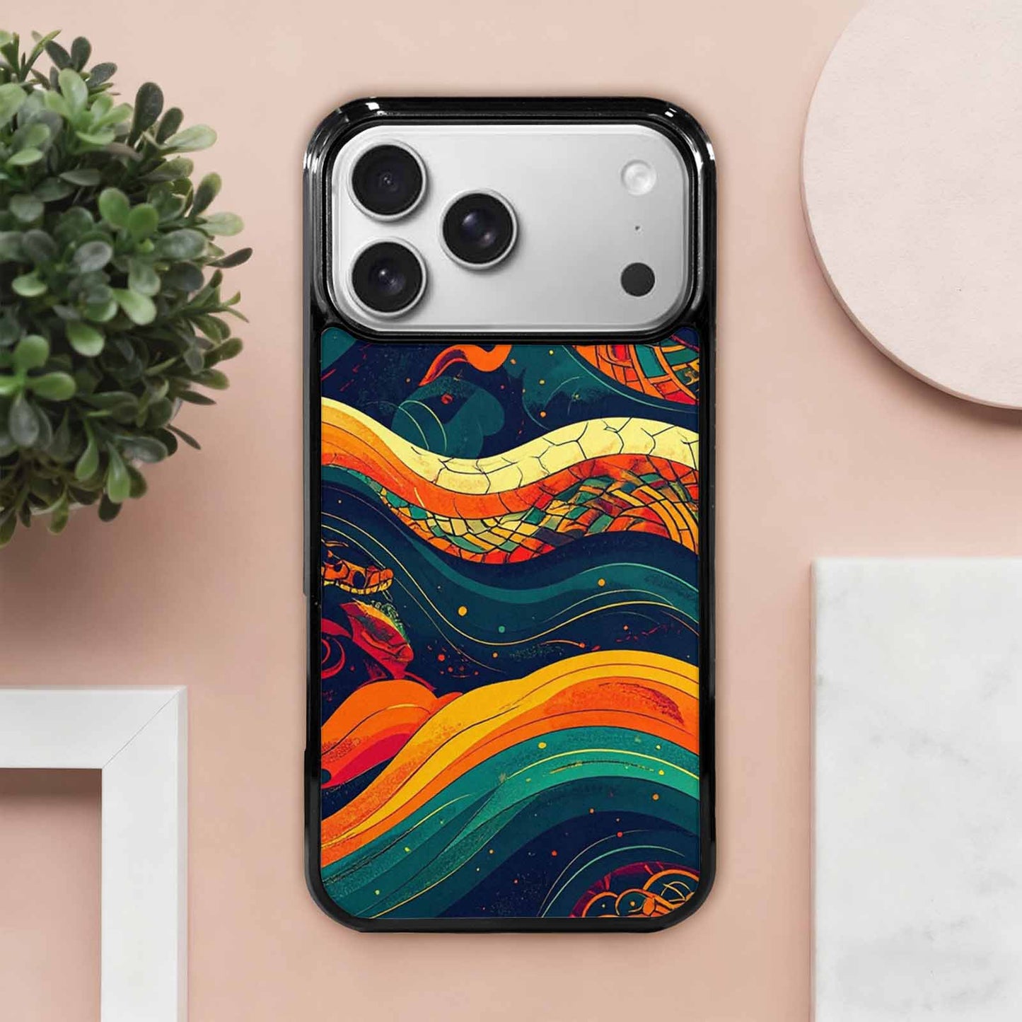 iPhone 17 Pro Max Case — Hippie Serpent Pulse Original Art, Custom Printed Phone Case