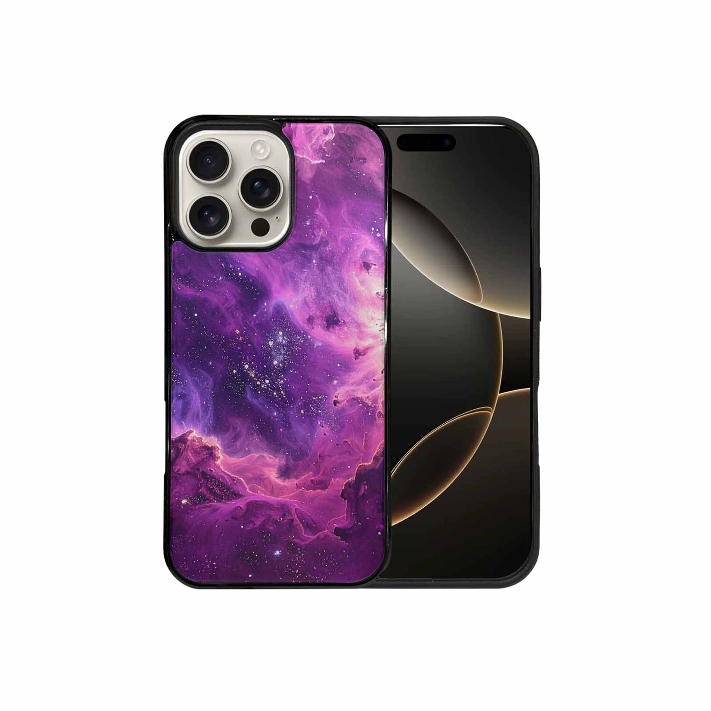 iPhone 16 Pro Max Case — Purple Color Tones Nebula Texture With, Customized Protective Case