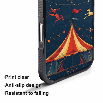 iPhone 17 Pro Max Case — Vintage Circus Art Pattern Retro Vintage, Custom Phone Case