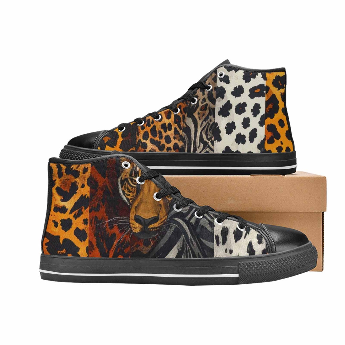 MEN'S Animal Print High Top Canvas Y2K Custom Sneakers