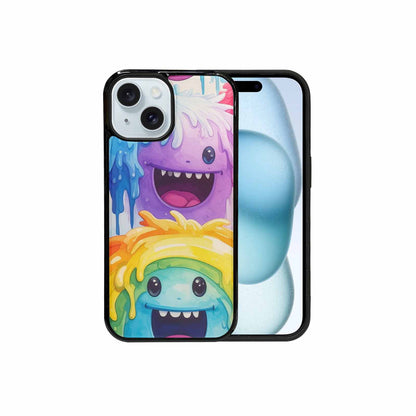 iPhone 15 Case — Rainbow Sherbet Monster, Custom Printed Phone Case
