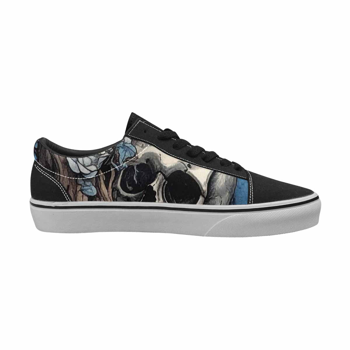 WOMEN'S Skull Roses Lace-Up Canvas Kaleidoscope Sneakers