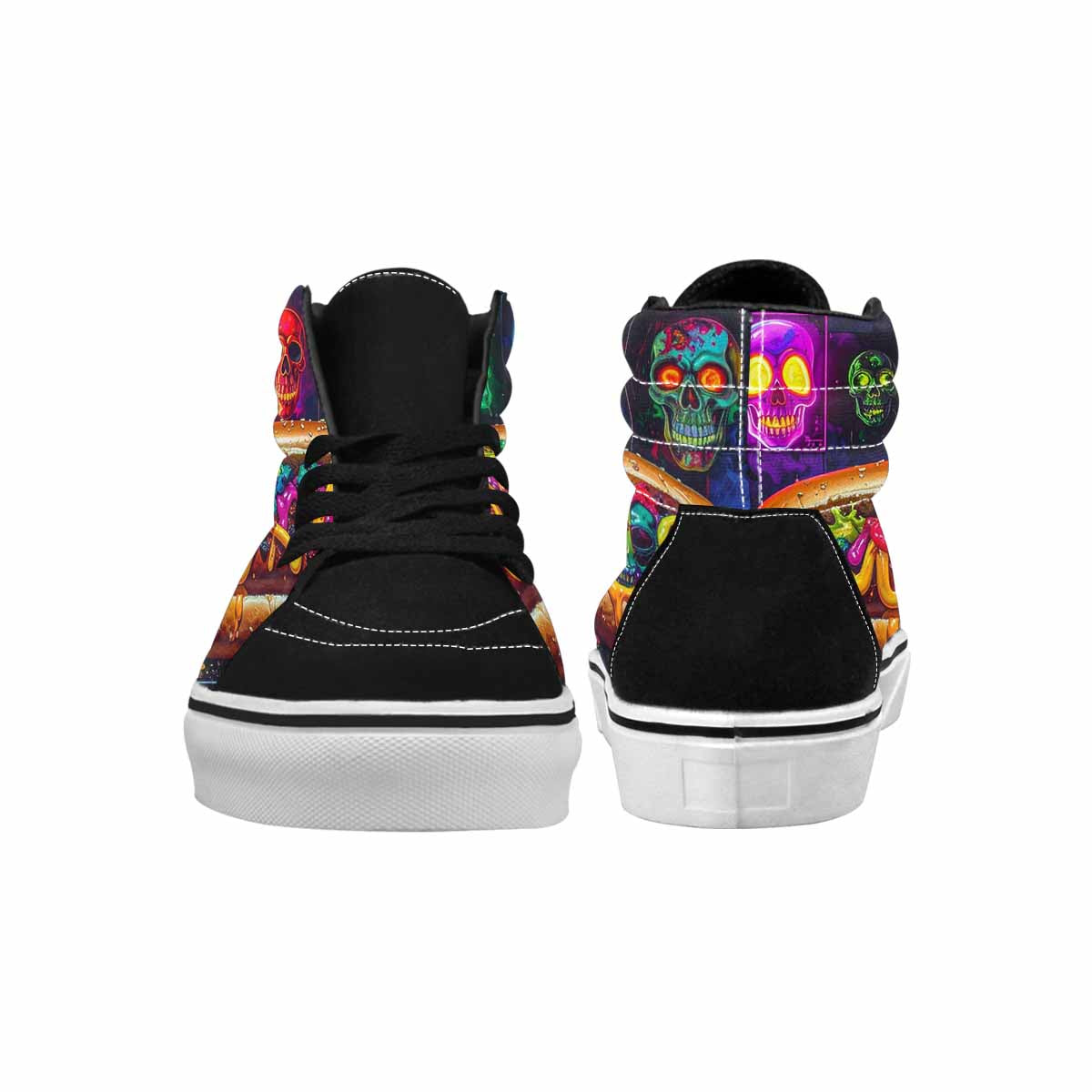 MEN'S Toxic Skeleton Hot Dog High Top Canvas Aesthetic Shoes