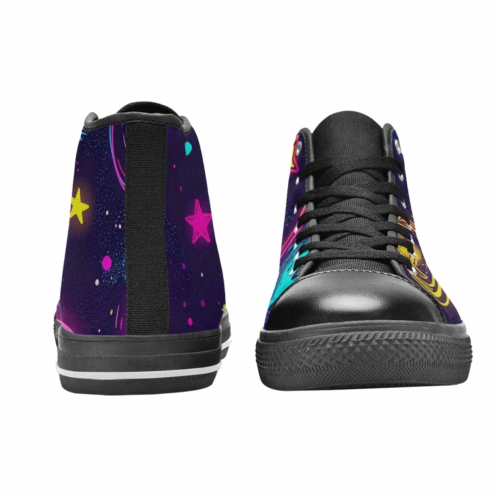 WOMEN'S Space Galaxy Astronaut High Top Canvas Grunge Sneakers