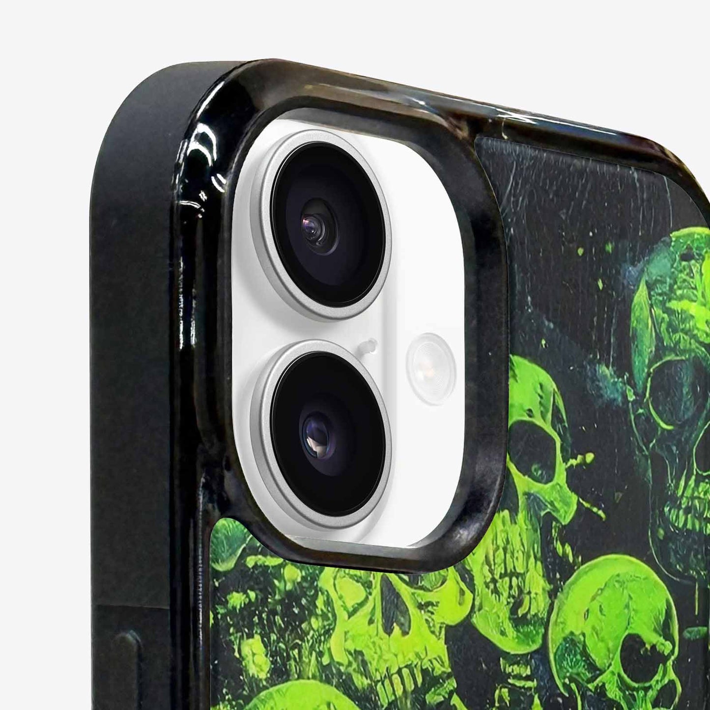 iPhone 16 Case — Skeletons Neon Green Glowskele Ou7 Personalized, Custom Designed Case Cover