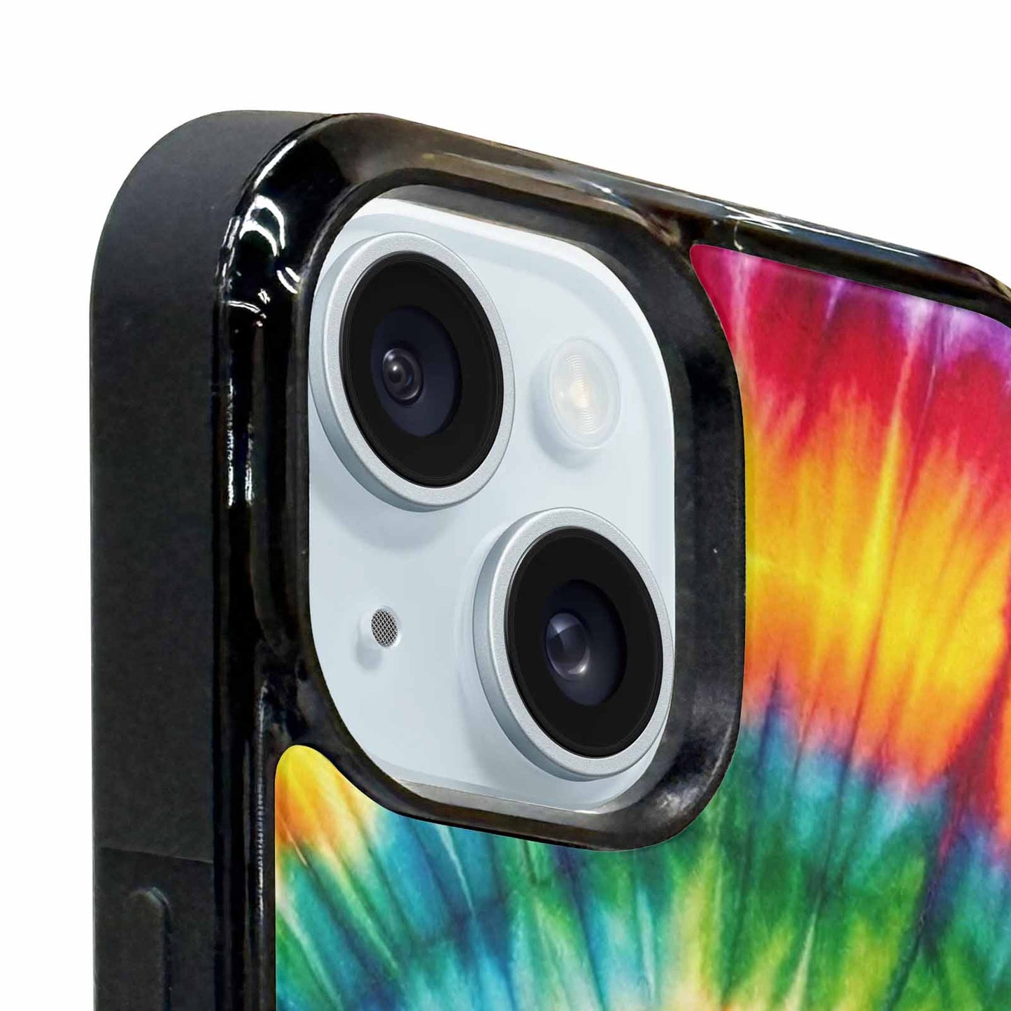 iPhone 15 Plus Case — Rainbow Spiral Tie Dye Alt, Custom Print Case Cover