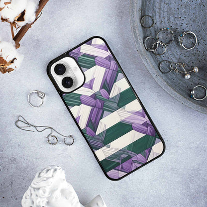 iPhone 16 Plus Case — Genderqueer Flag Color Theme Small Rainbow, Custom Designed Case Cover