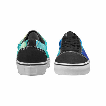 WOMEN'S Mermaid Scale Canvas Lace-Up Wallpaper Art Custom Sneakers