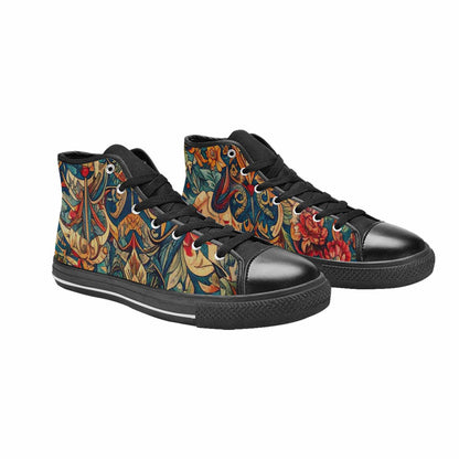 WOMEN'S Old School Tattoo High Top Canvas Dreamcore Custom Sneakers