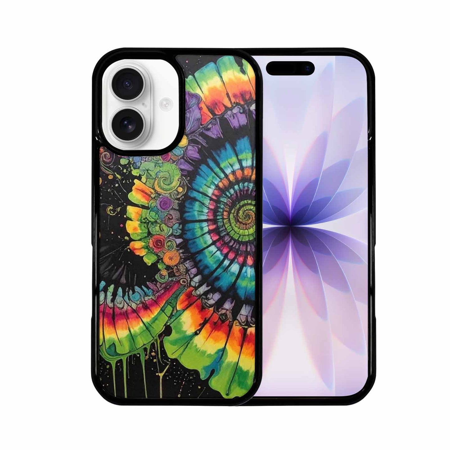 iPhone 17 Case — Black &amp; Green Ink Tie Dye, Custom Art Phone Cover