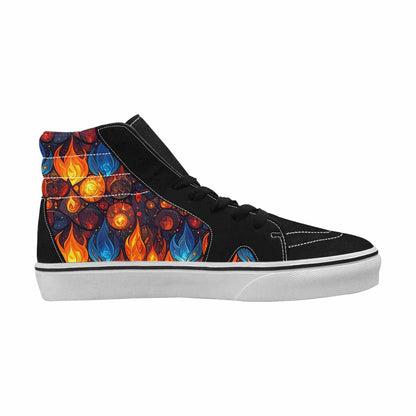 WOMEN'S Fire Flame High Top Canvas Vivid Shoes