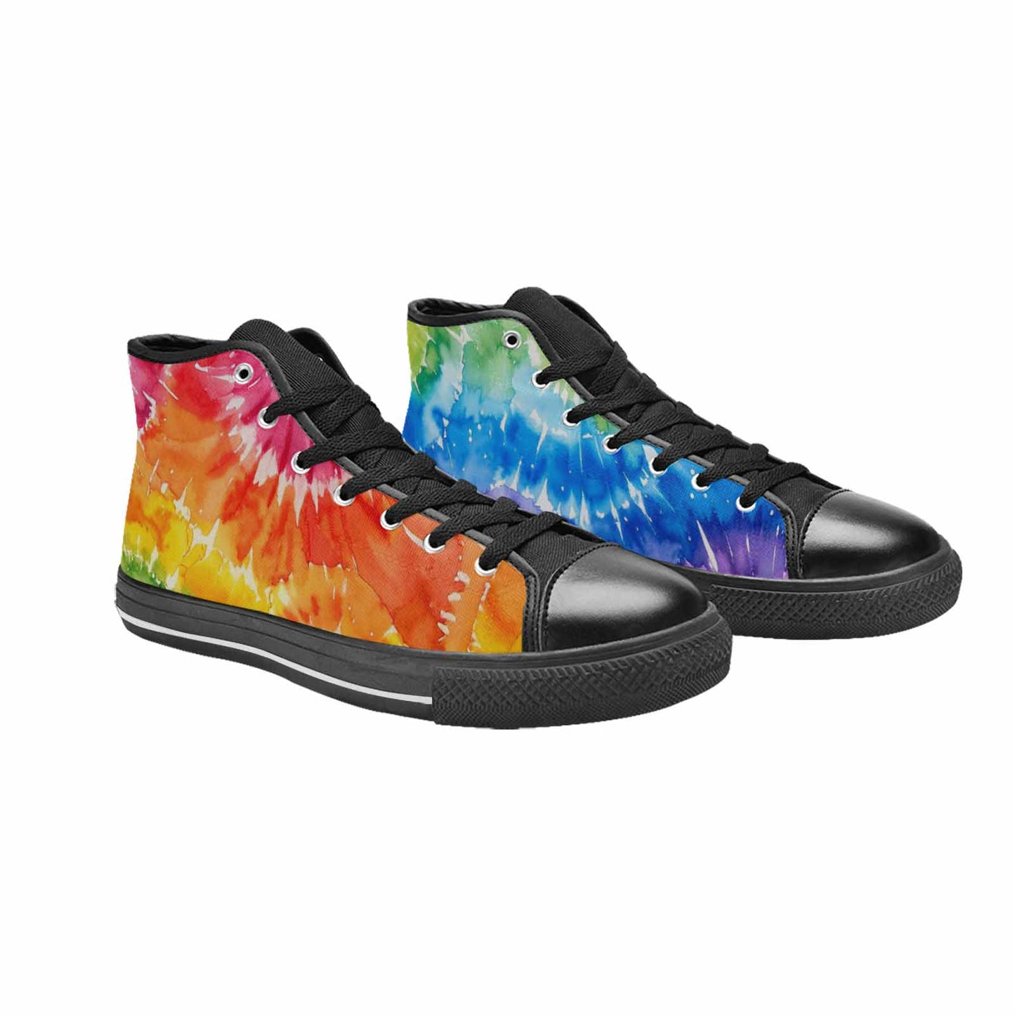 MEN'S Tie Dye - High Top Canvas Y2K Custom Sneakers