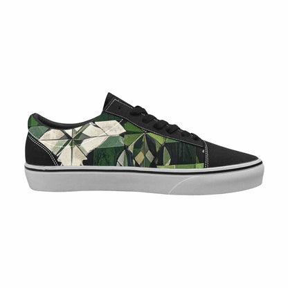 WOMEN'S Aromantic Flag Color Canvas Lace-Up Cottagecore Custom Sneakers