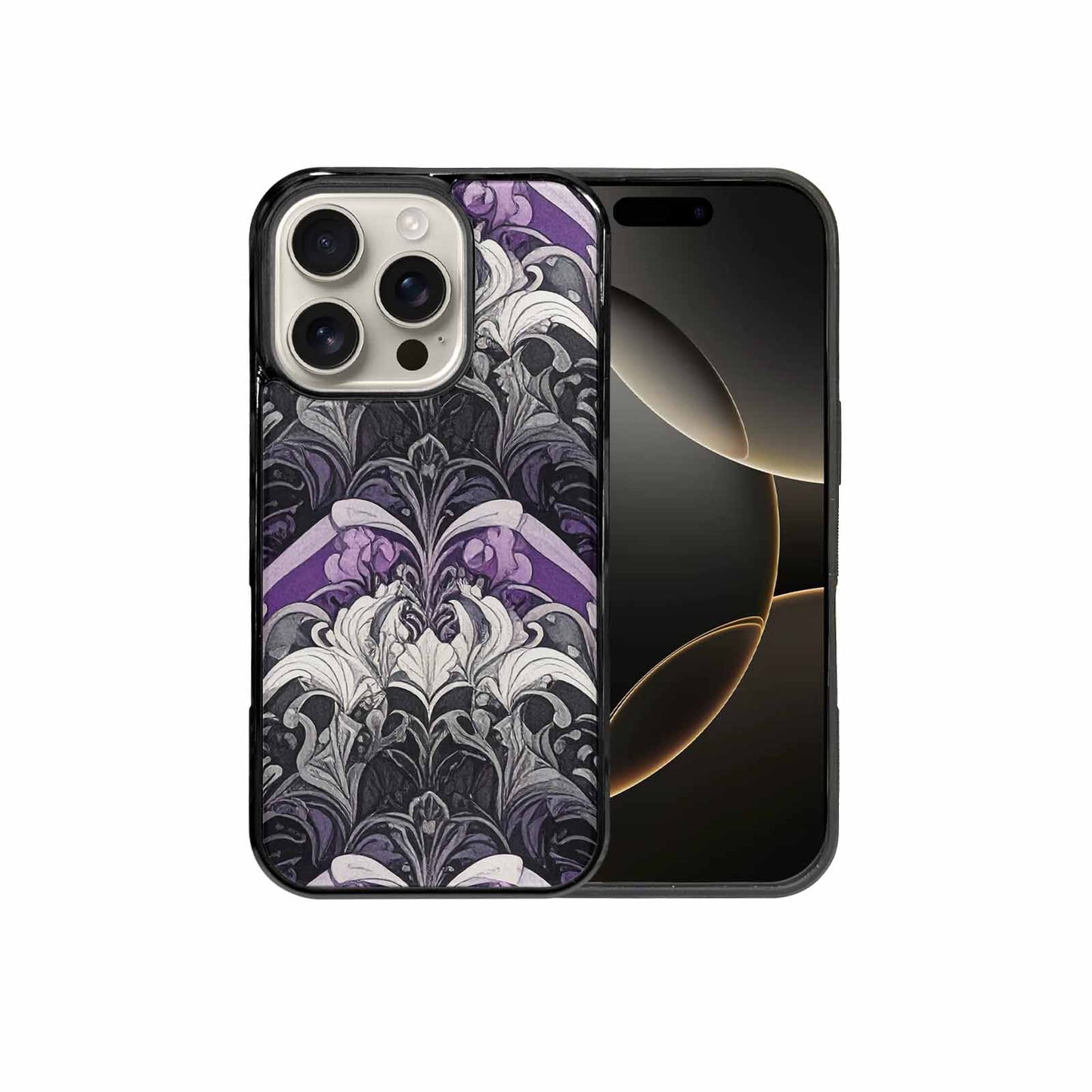 iPhone 16 Pro Case — Asexual Flag Color Theme Small Rainbow, Unique Phone Case Design