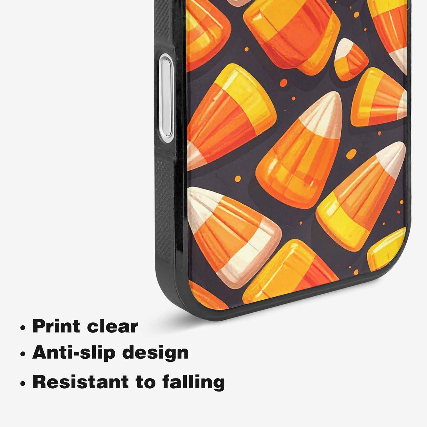 iPhone 16 Plus Case — Halloween Candy Corn Custom, Customized Protective Case