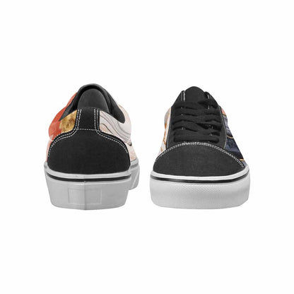WOMEN'S Marble Vein Lace-Up Canvas Vivid Custom Sneakers