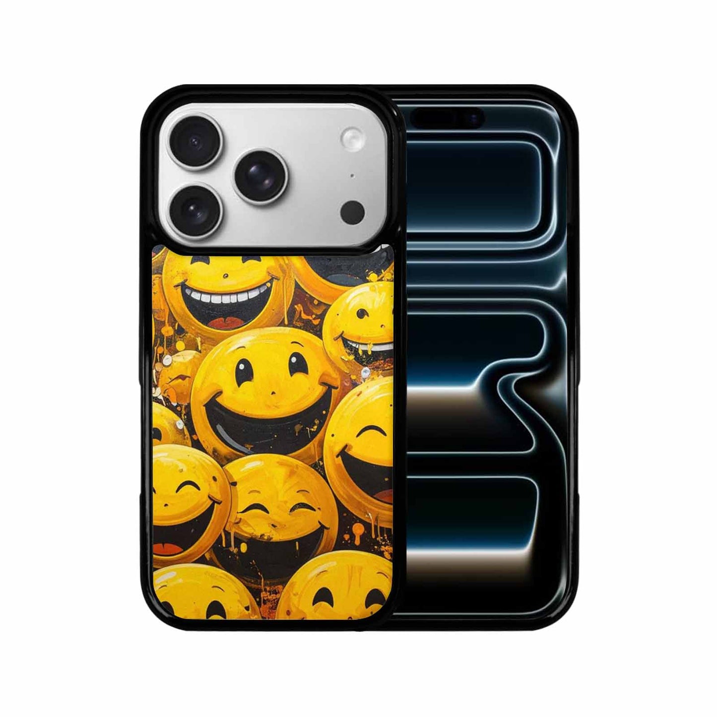 iPhone 17 Pro Case — Melting Moon Smiley Yellow Version Original, Custom Made Phone Cover