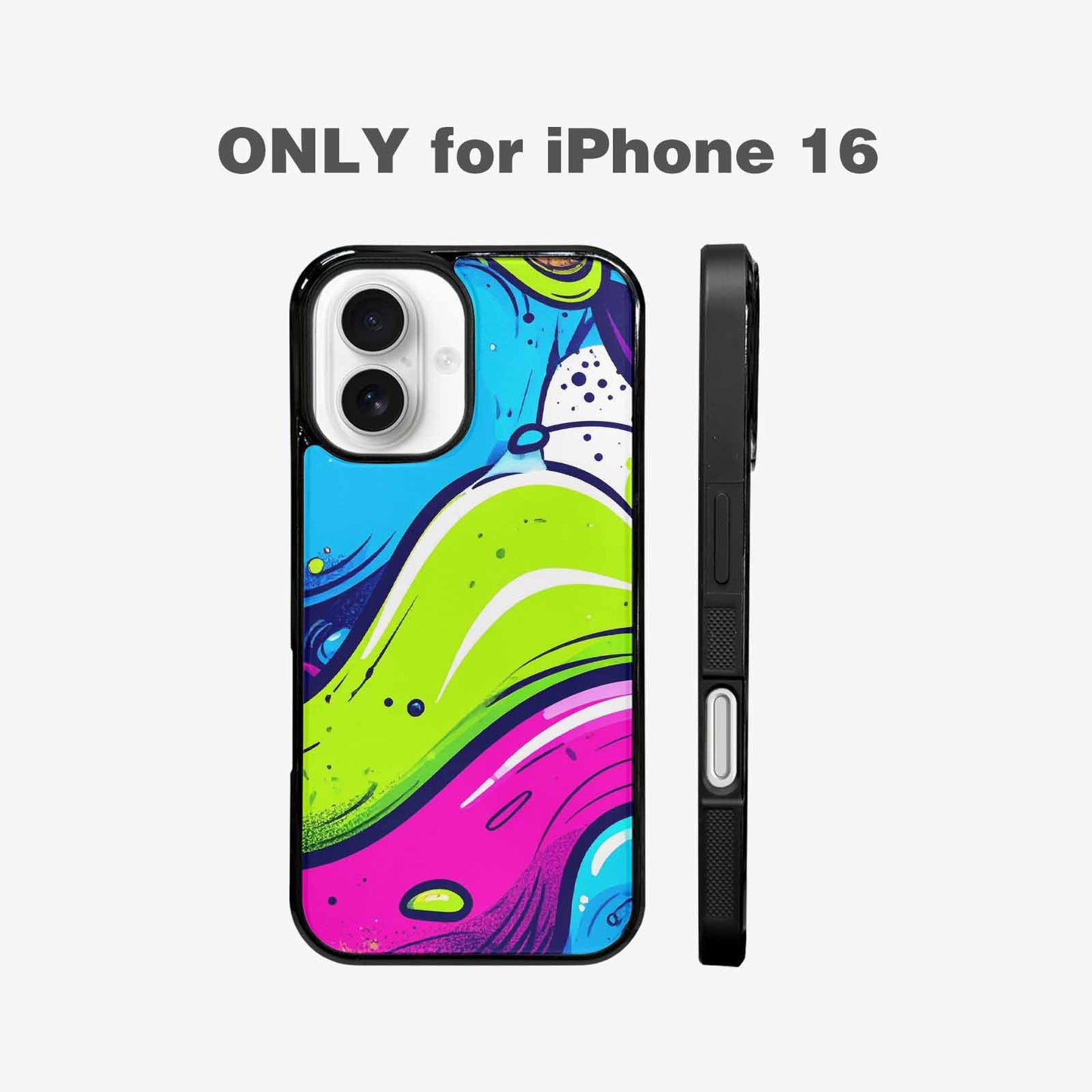 iPhone 16 Case — Acid Wash Cartoon Custom Personalized Phone, Custom Printed Phone Case