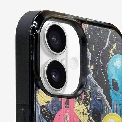 iPhone 16 Plus Case — Aliens Marblemelting Aliens Pa Mif, Custom Made Phone Cover