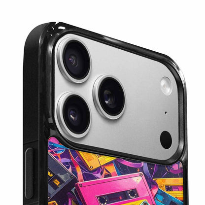 iPhone 17 Pro Max Case — Retro Cassette Tape Pattern Retro Vintage, Personalized Phone Case