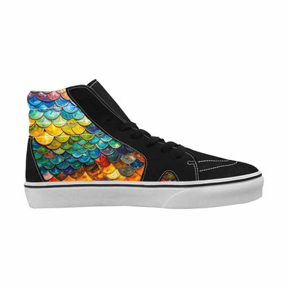 MEN'S Reptile Scale High Top Canvas Melting Art Sneakers