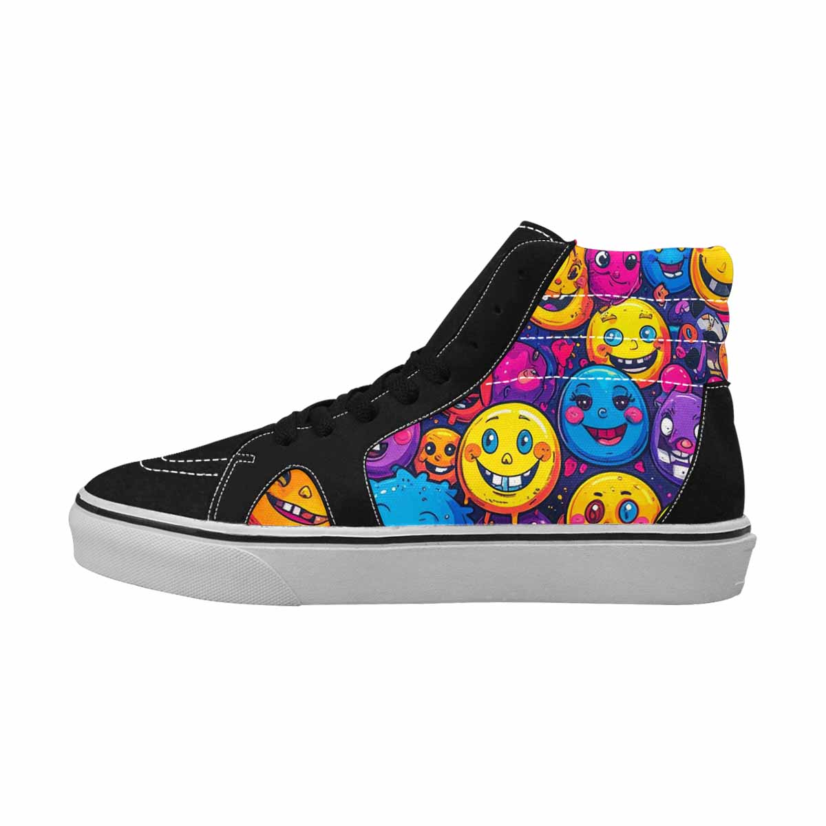 MEN'S Funny Looking Cartoon High Top Canvas Neon Fantasy Shoes