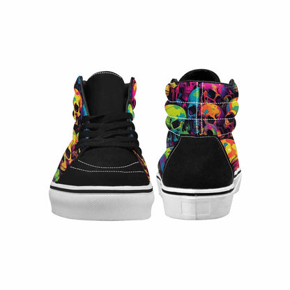 MEN'S 1000s Skulls Neon Camo High Top Canvas Dreamlike Custom Shoes