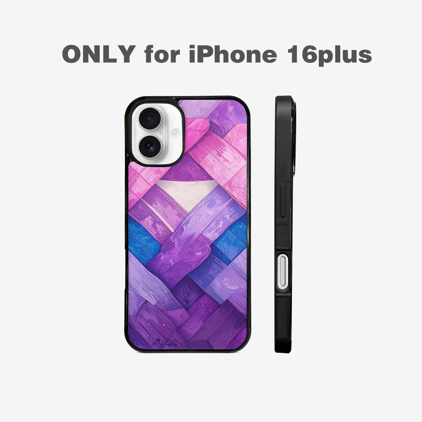 iPhone 16 Plus Case — Bisexual Flag Color Theme Small Rainbow, Custom Phone Case