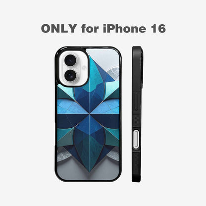 iPhone 16 Case — Geometric Origami Art Pattern, Unique Phone Case Design