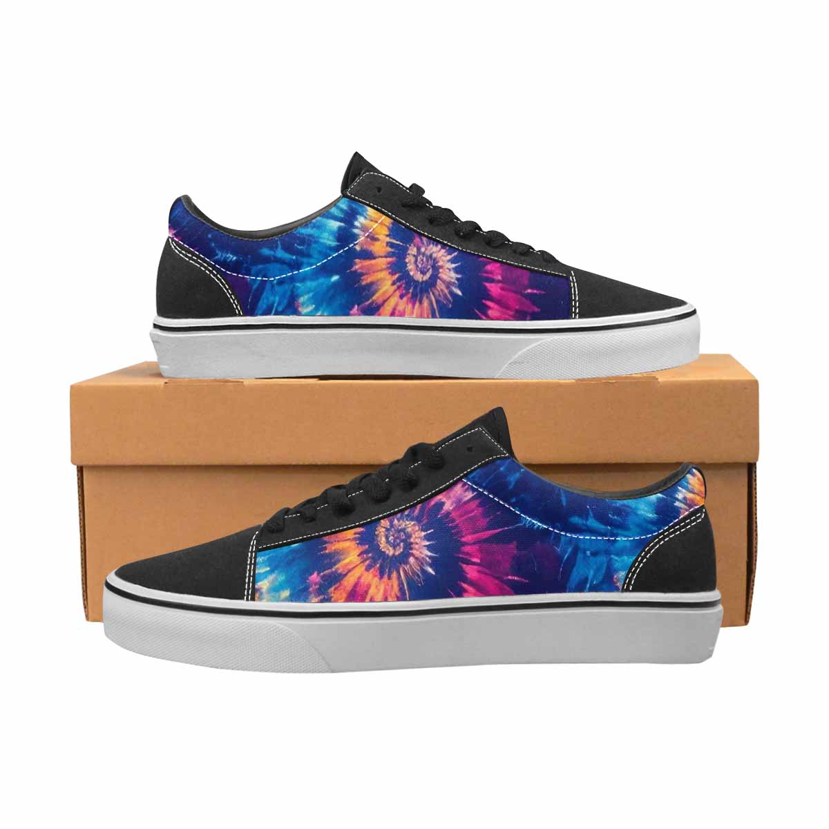 MEN'S Tie Dye Swirl Canvas Lace-Up Vivid Sneakers