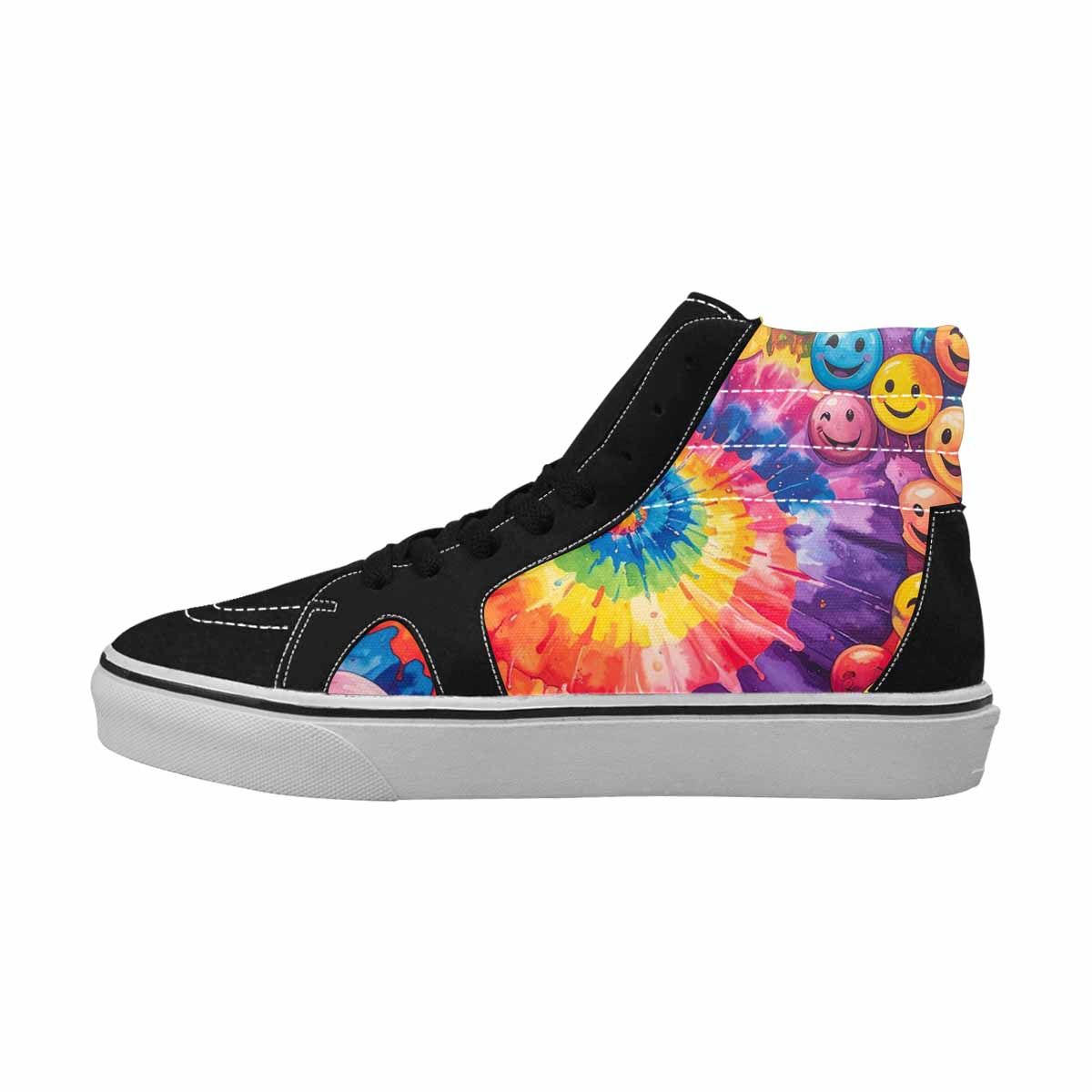 MEN'S Smiley Facessmiley Faces  High Top Canvas Dreamlike Custom Shoes