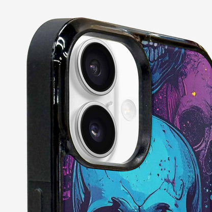 iPhone 16 Case — Skulls Splatter Comic Custom, Custom Art Phone Cover