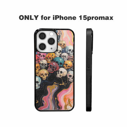 iPhone 15 Pro Max Case — Skulls Marbleskulls Pattern, Original Design Phone Case