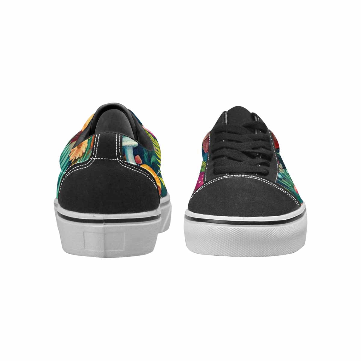 WOMEN'S Mushrooms  Botanical Mushrooms Lace-Up Canvas Vivid Sneakers