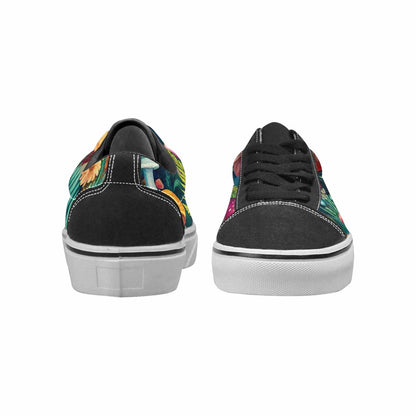WOMEN'S Mushrooms  Botanical Mushrooms Lace-Up Canvas Vivid Sneakers