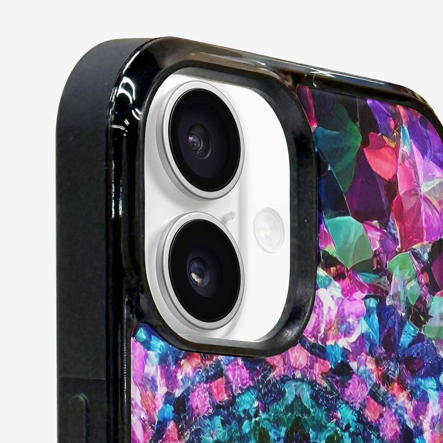 iPhone 16 Case — Crystal Mandala Art Seamless Pattern Vibrant, Custom Designed Case Cover