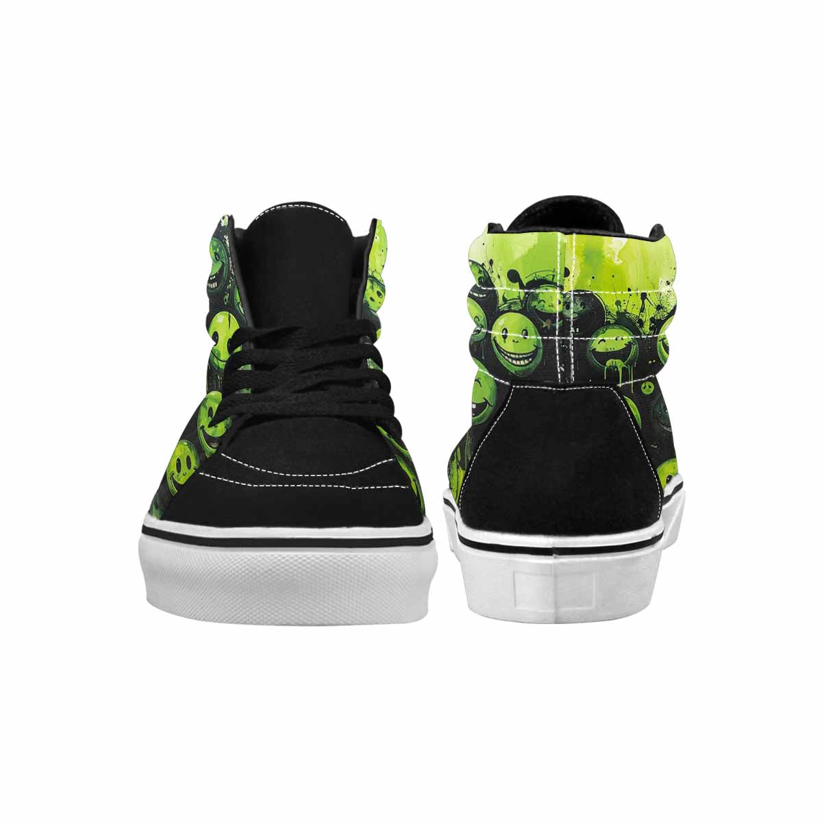 MEN'S Melting Moon Smiley High Top Canvas Vivid Sneakers