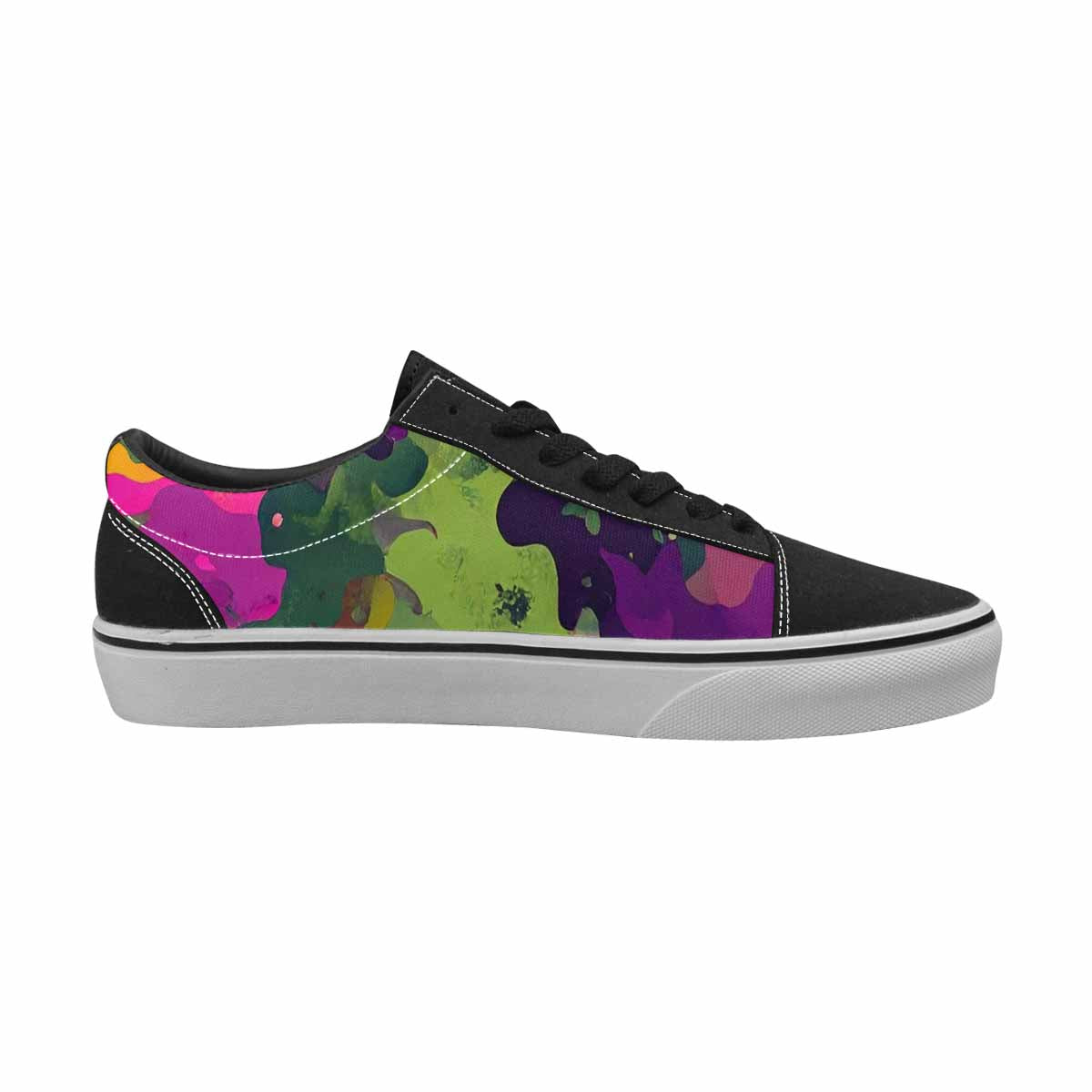 MEN'S Military Camouflage Blotch Canvas Lace-Up Vibrant Chaos Sneakers