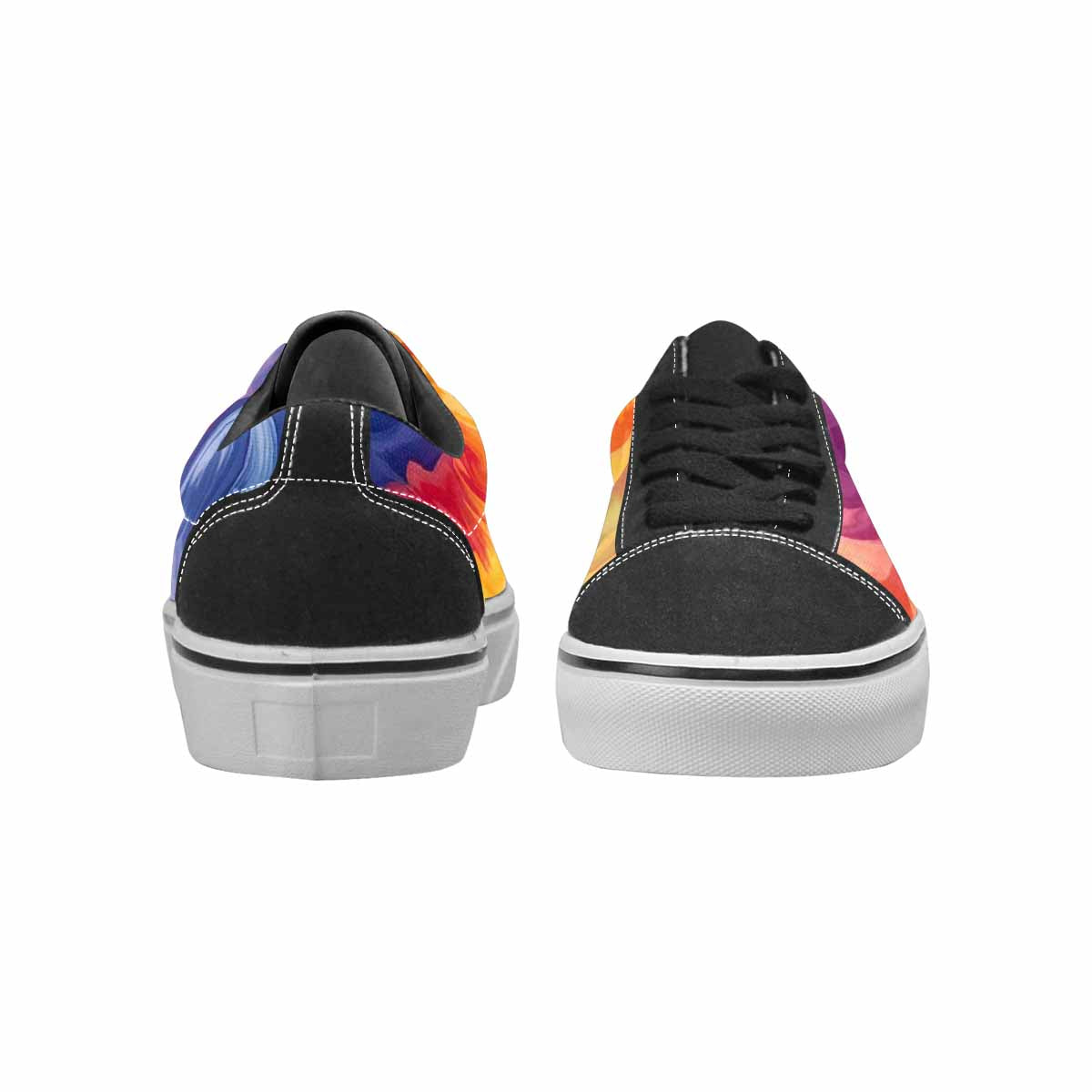 WOMEN'S Tie Dye Swirls Tie Lace-Up Canvas Neon Fantasy Shoes