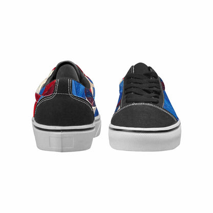 WOMEN'S American Flag Stars Canvas Lace-Up Aesthetic Custom Sneakers